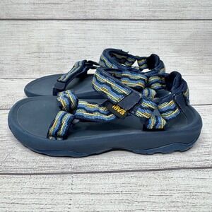 Teva‎ Kids Sport Sandals Blue Yellow Stripe Hook and Loop Size 13